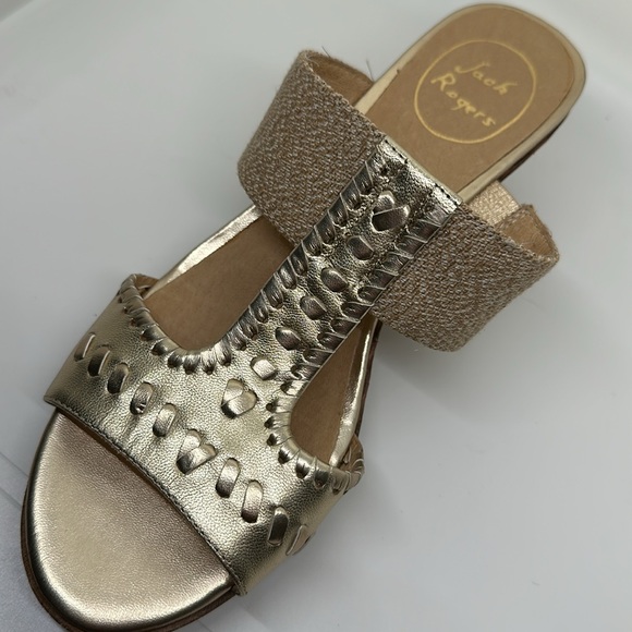 Jack Rogers Nora Wedge gold sandal - Picture 4 of 5
